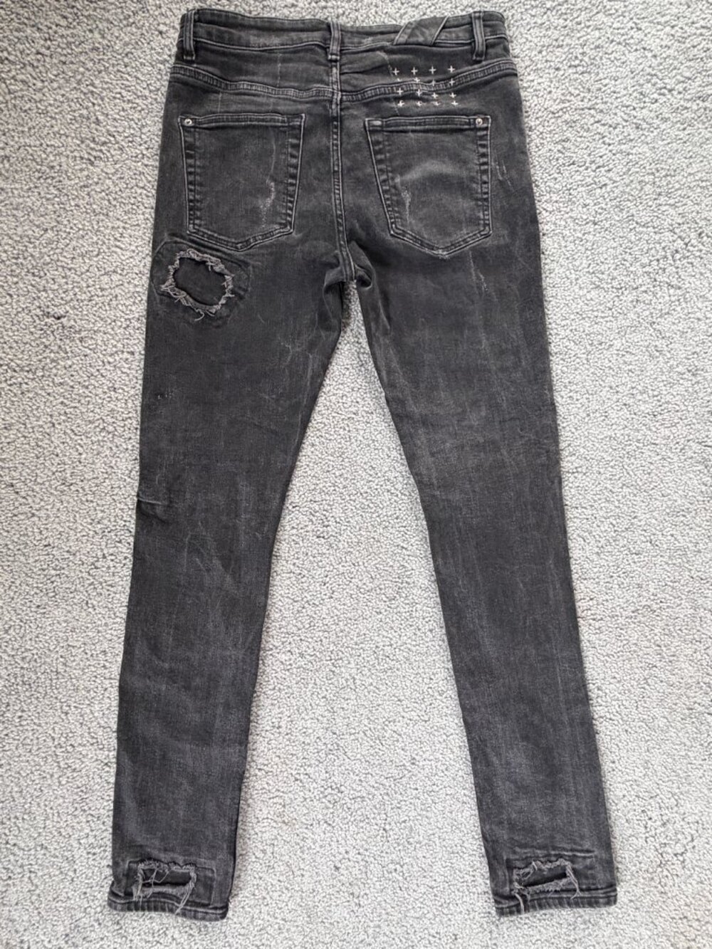 Ksubi Chitch Boneyard Black Slim Fit Distressed Jeans - Men's Size 31 - VGUC - Picture 9 of 16